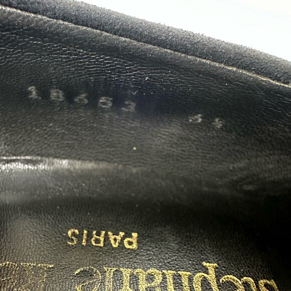 Stephane Kelian Paris Womens size 6.5 Vintage Suede Pumps Black 18553 Witchy - Picture 12 of 13